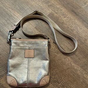 Coach Swingpack  Metallic Gold Crossbody Bag